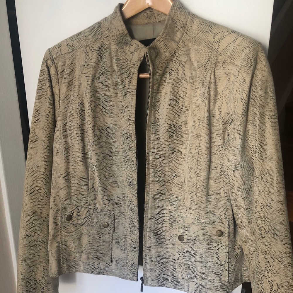 Alfani Leather Jacket (snake skin)